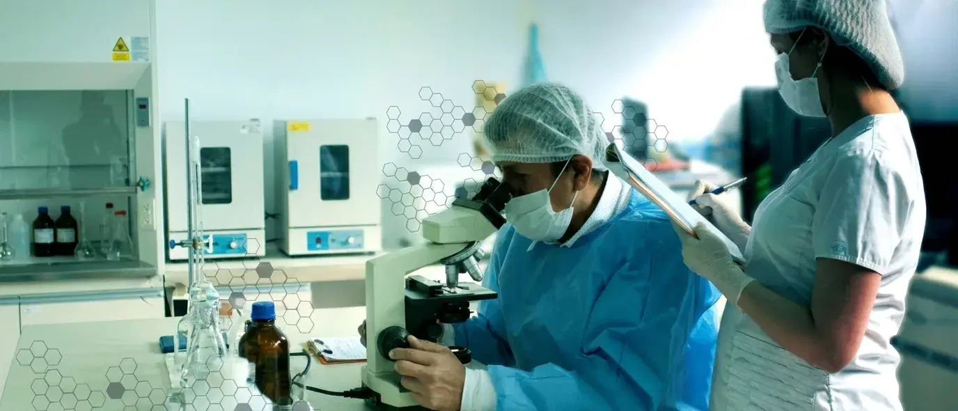 Equipo de Gradwohl en el laboratorio